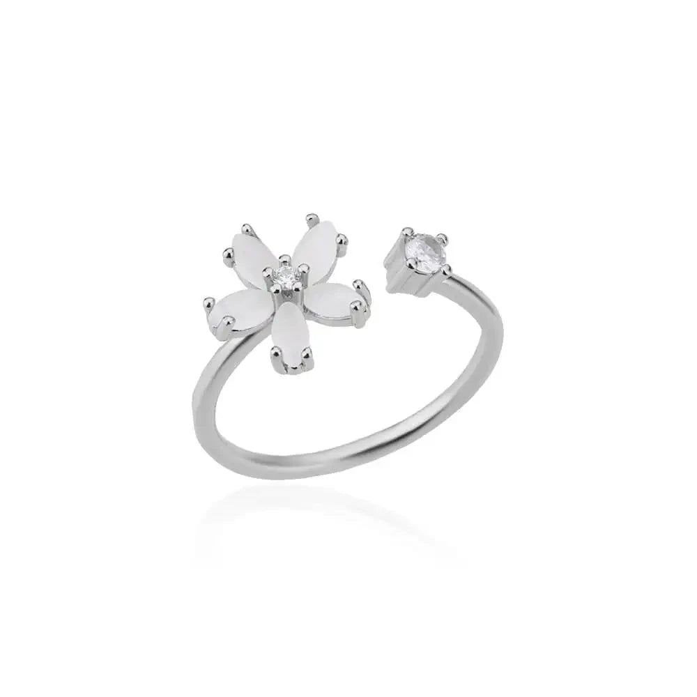 Adjustable Gold Floral Ring