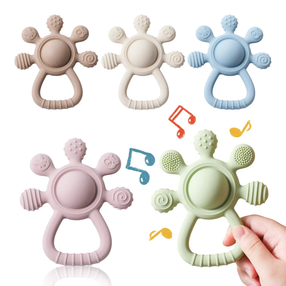 Silicone Teething Rattle