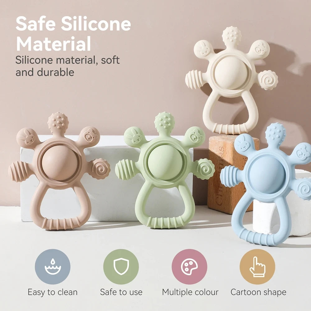 Silicone Teething Rattle