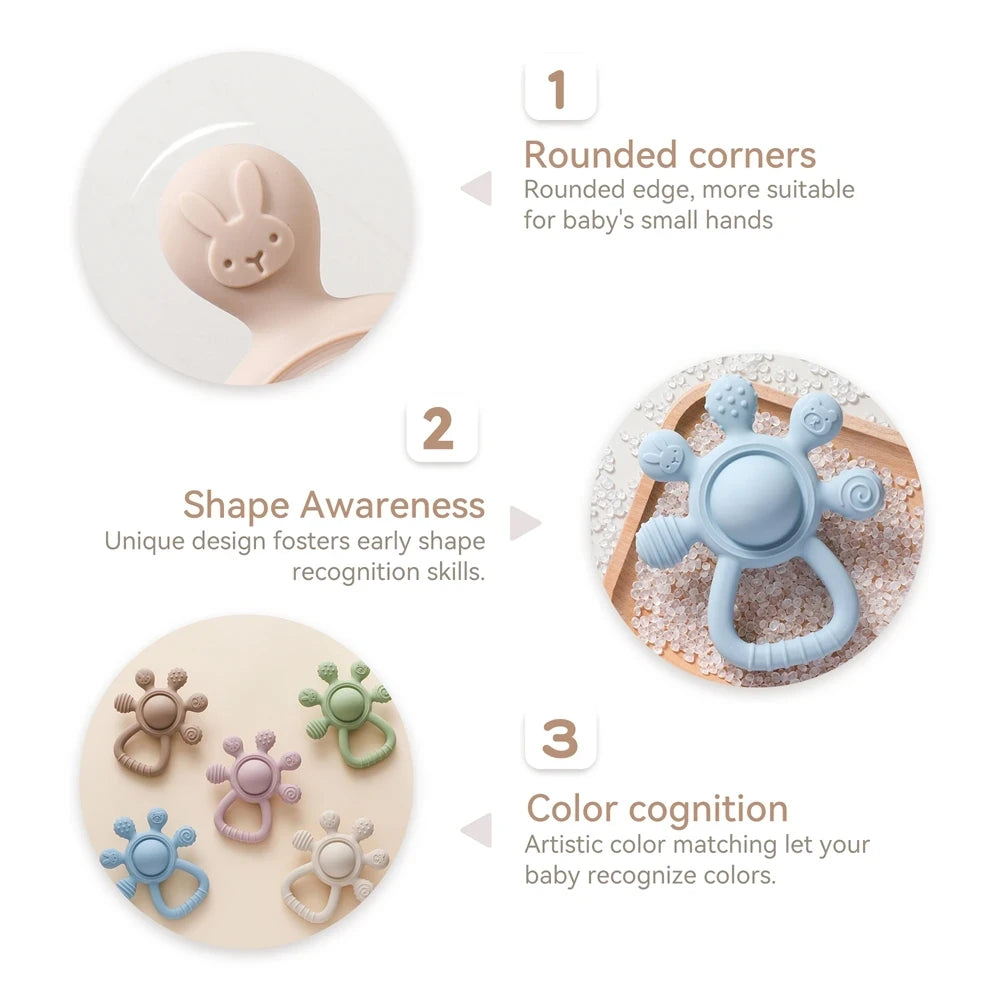 Silicone Teething Rattle